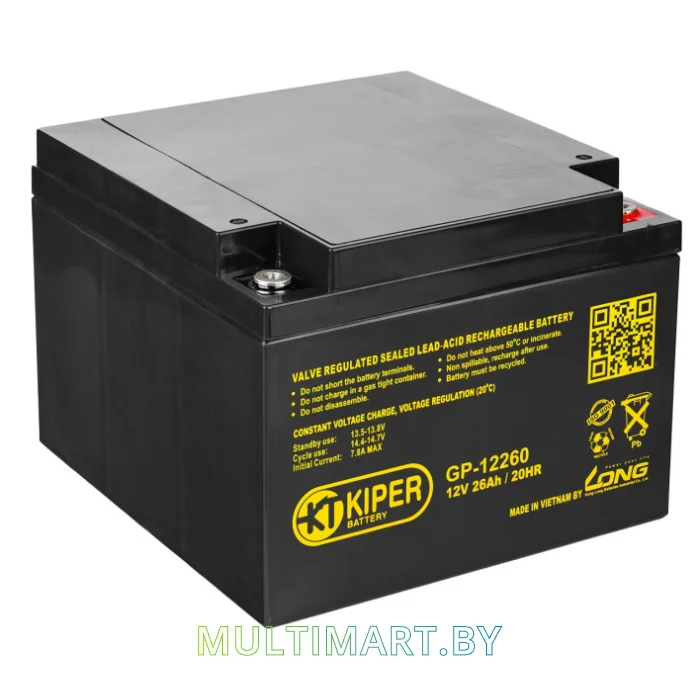 Аккумулятор для ИБП Kiper GP-12260 (12В/26 А·ч)